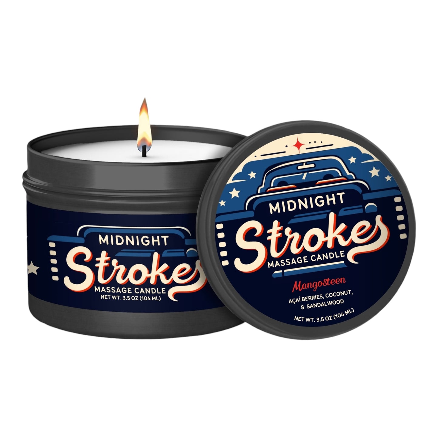 Midnight Strokes Massage Candle