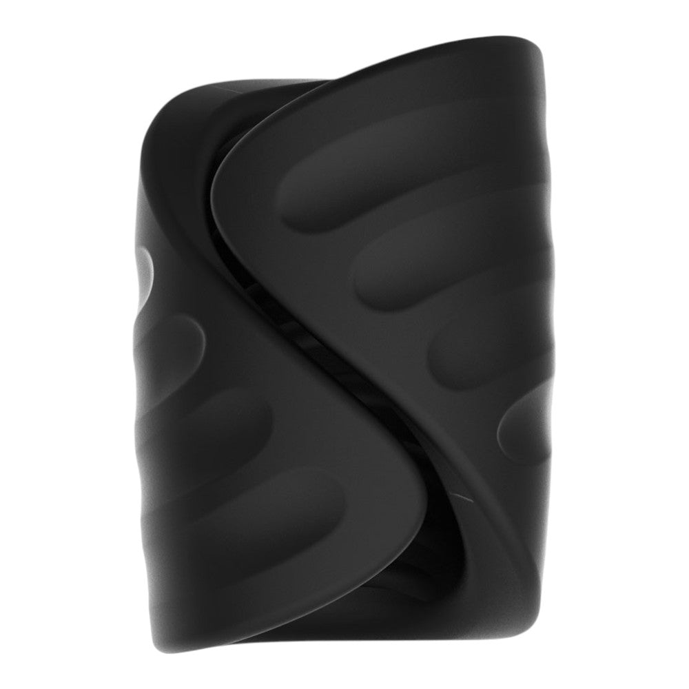 NCPARTIES LLC Hot Rod black silicone textured sleeve with a sleek, ergonomic wrap-around design.