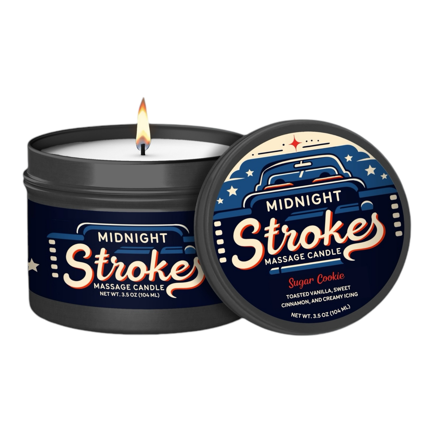 Midnight Strokes Massage Candle - Sugar Cookie