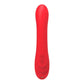 NCPARTIES LLC Firecracker red silicone personal massager with a smooth, ergonomic wand design and charging port.