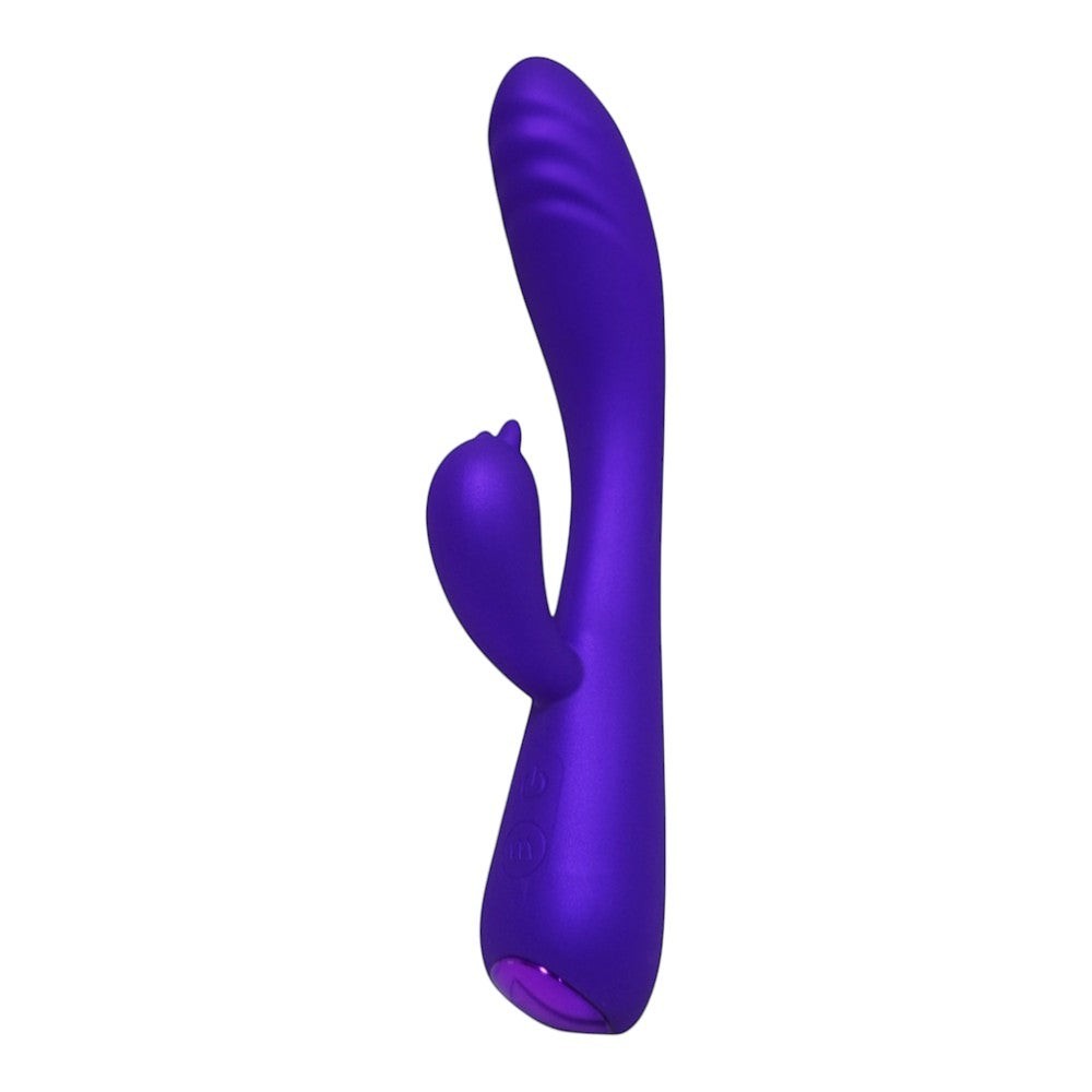 NCPARTIES LLC Groove Thang purple silicone rabbit vibrator with textured shaft and clitoral stimulator