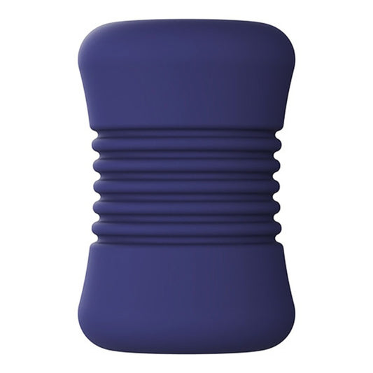 NCPARTIES LLC Night Rider dark blue silicone textured sleeve with a ribbed center design