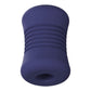 NCPARTIES LLC Night Rider dark blue silicone stroker with ribbed texture and ergonomic design