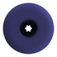 NCPARTIES LLC Night Rider dark purple skateboard wheel with a black core, front view