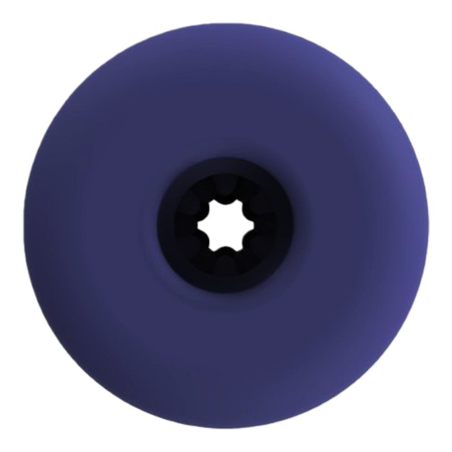 NCPARTIES LLC Night Rider dark purple skateboard wheel with a black core, front view