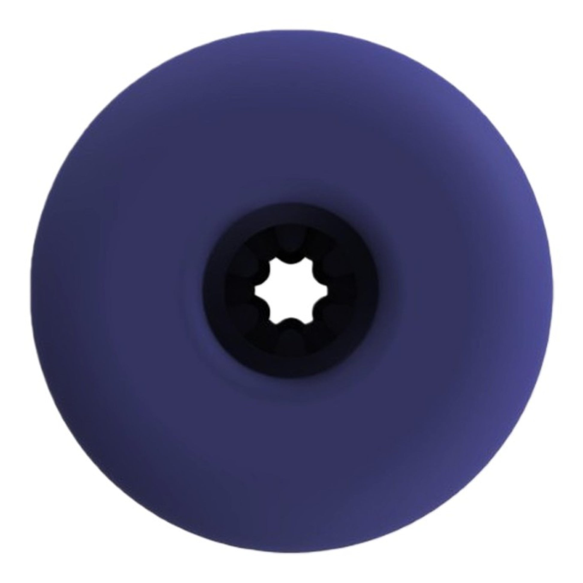 NCPARTIES LLC Night Rider dark purple skateboard wheel with a black core, front view