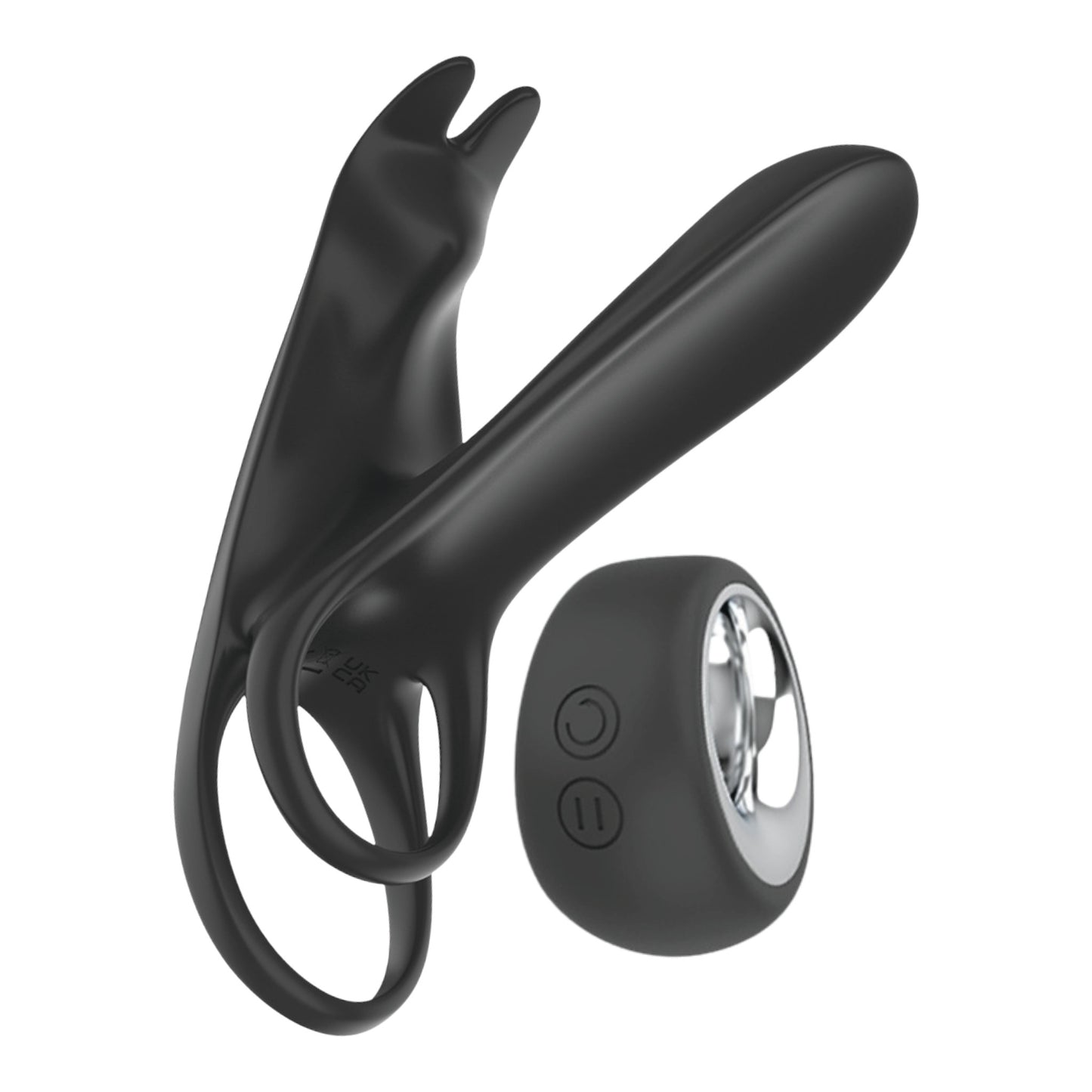 NCPARTIES LLC Sidecar black silicone dual-stimulation vibrator with remote control