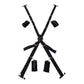 NCPARTIES LLC Standing O black adjustable nylon restraint harness with four padded wrist and ankle cuffs